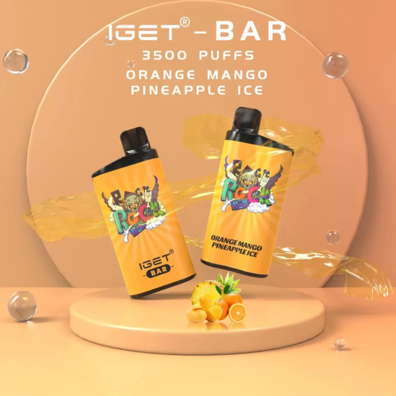 The IGET Bar 3500 Puffs - Orange Mango Pineapple Ice Vape - Just Vapez