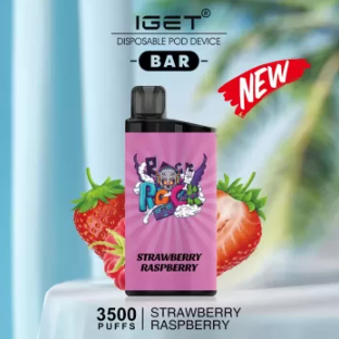 The IGET Bar 3500 Puffs - Strawberry Raspberry Vape - Just Vapez