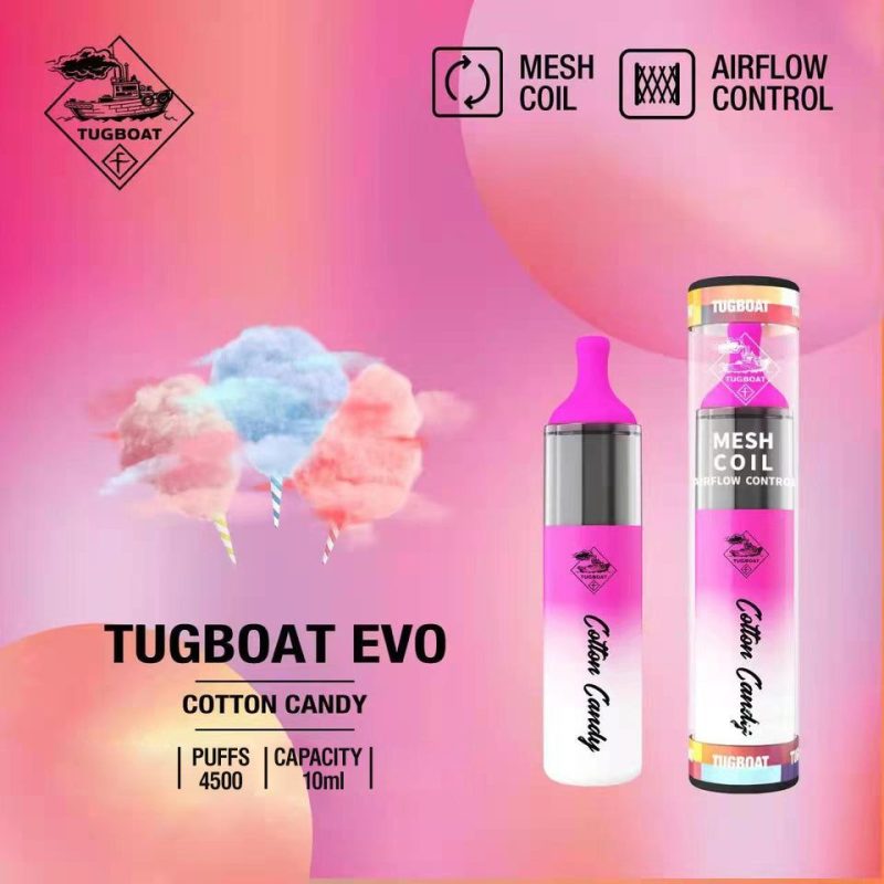 Tugboat Evo Disposable Vape - Cotton Candy - Just Vapez