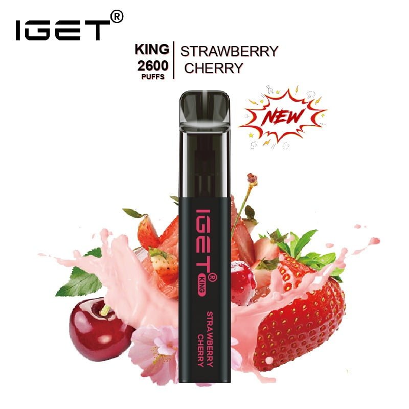 The IGET King Strawberry Cherry Vape - Just Vapez