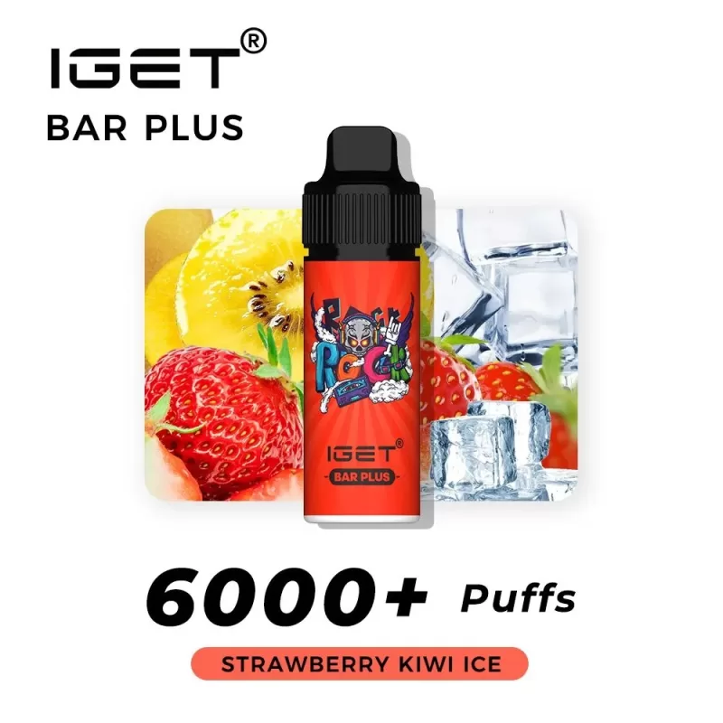 iGet Bar Plus 6,000 Puffs Vape - Strawberry Kiwi Ice - Just Vapez