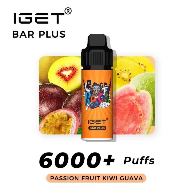 iGet Bar Plus 6,000 Puffs Vape - Passion Fruit Kiwi Guava - Just Vapez