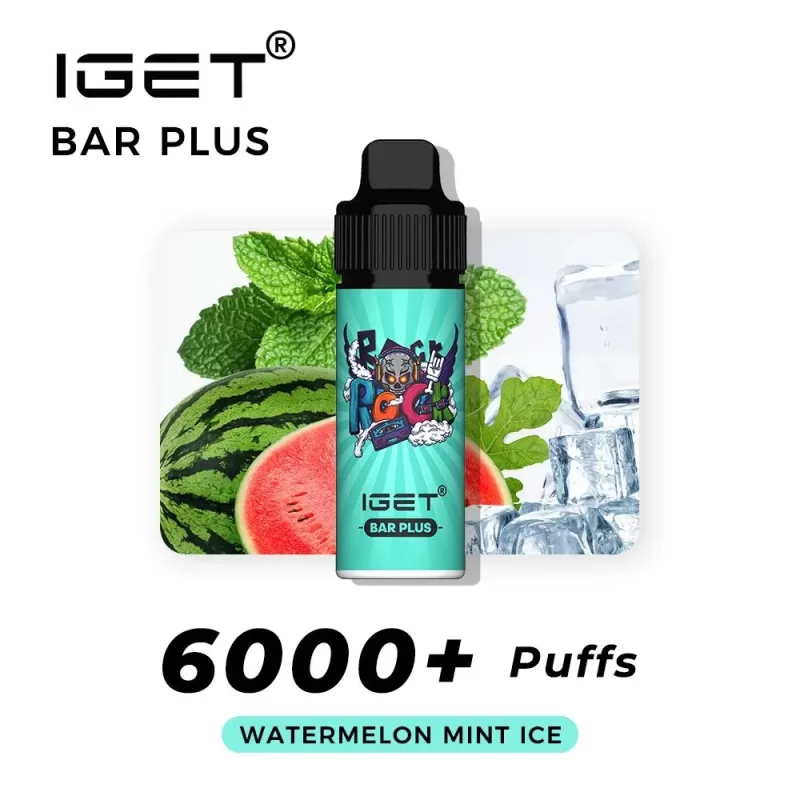 iGet Bar Plus 6,000 Puffs Vape - Watermelon Mint Ice - Just Vapez