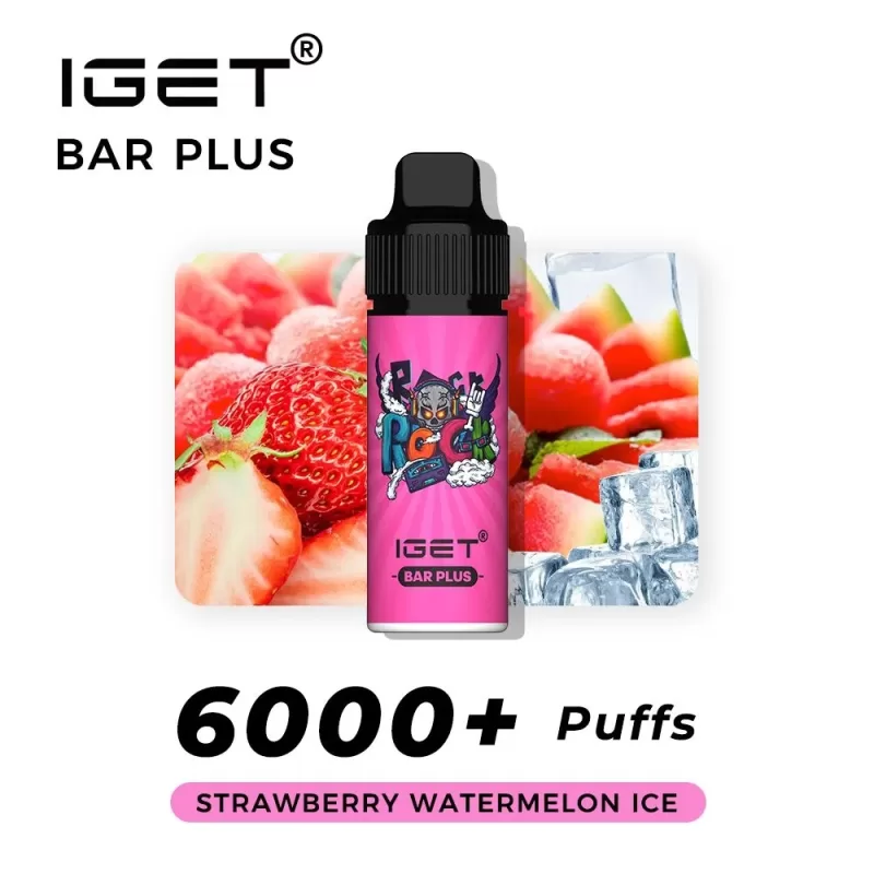 iGet Bar Plus 6,000 Puffs Vape - Strawberry Watermelon Ice - Just Vapez