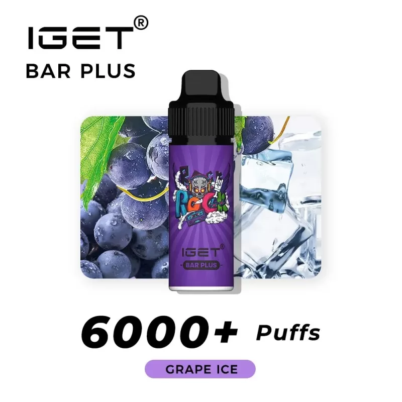 iGet Bar Plus 6,000 Puffs Vape - Grape Ice - Just Vapez